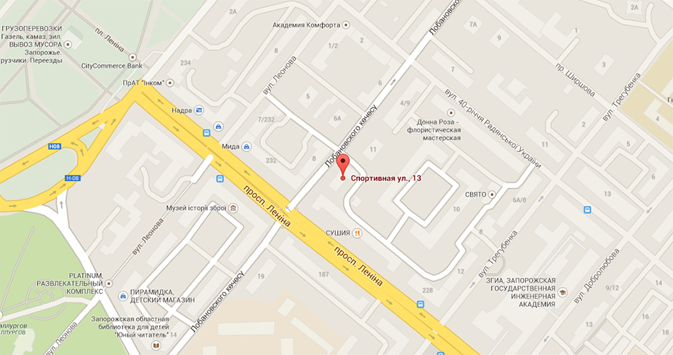 Карта проезда в офис компании